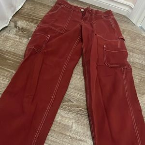red cargos from garage